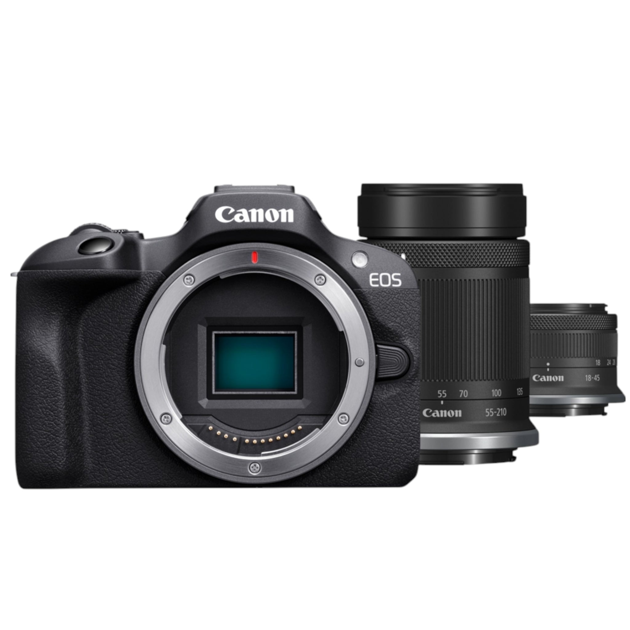 Canon OFFER: Eos R100 Mirrorless Camera Twin Lens Kit (RF-s 18-45 & RF-S 55-210mm)