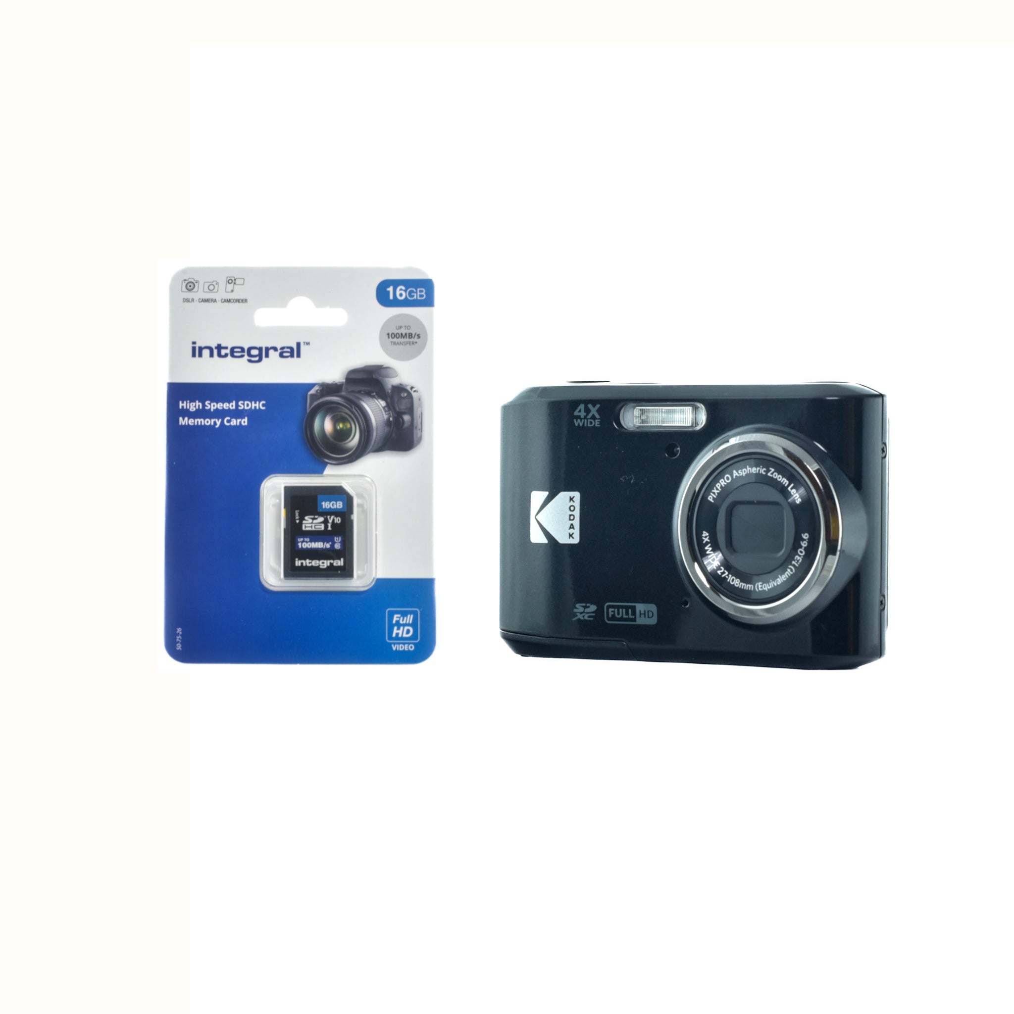 Kodak PixPro FZ45 Compact Camera 16 GB SD Card