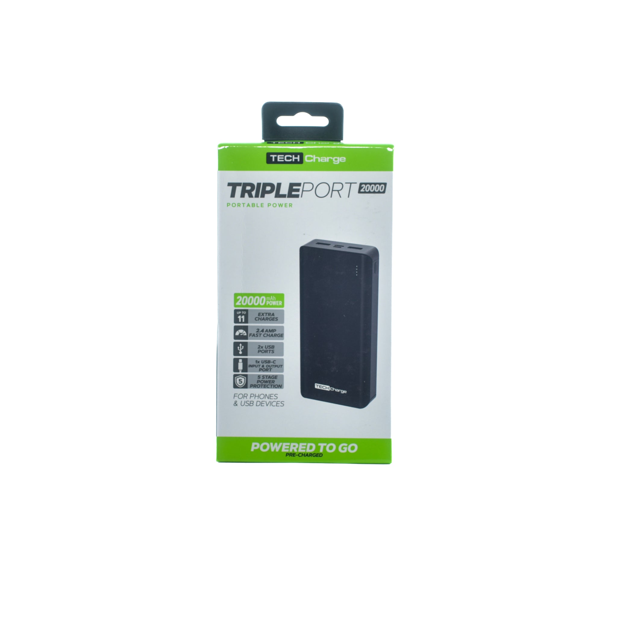 TechCharge Triple Port 20000 PowerBank