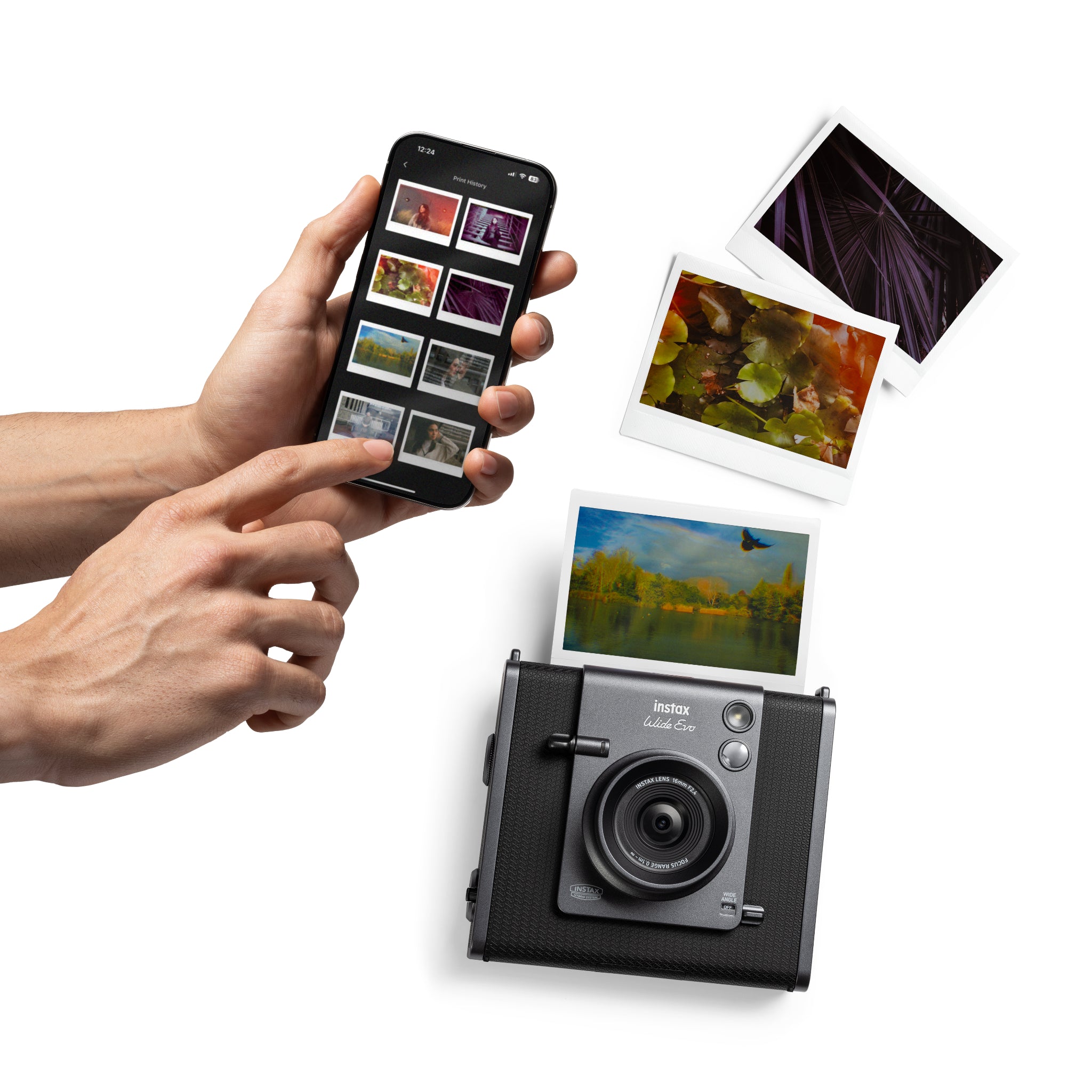 Fujifilm Instax Wide Evo Hybrid Instant Camera (Black)