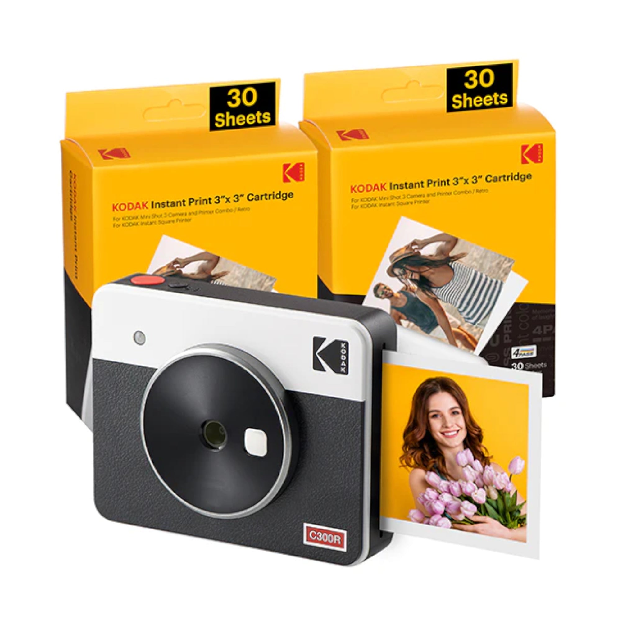 Case Compatible with KODAK Mini Shot 3 Retro/for Kodak All-New Mini Shot 3/  for Kodak Mini 3 Retro Square Instant Camera and Photo Printer - Black