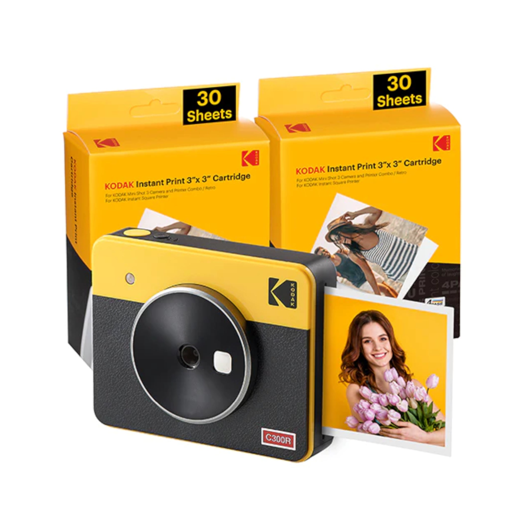 Kodak Mini Shot 3 Square Retro Instant Camera & 60 Sheets Bundle