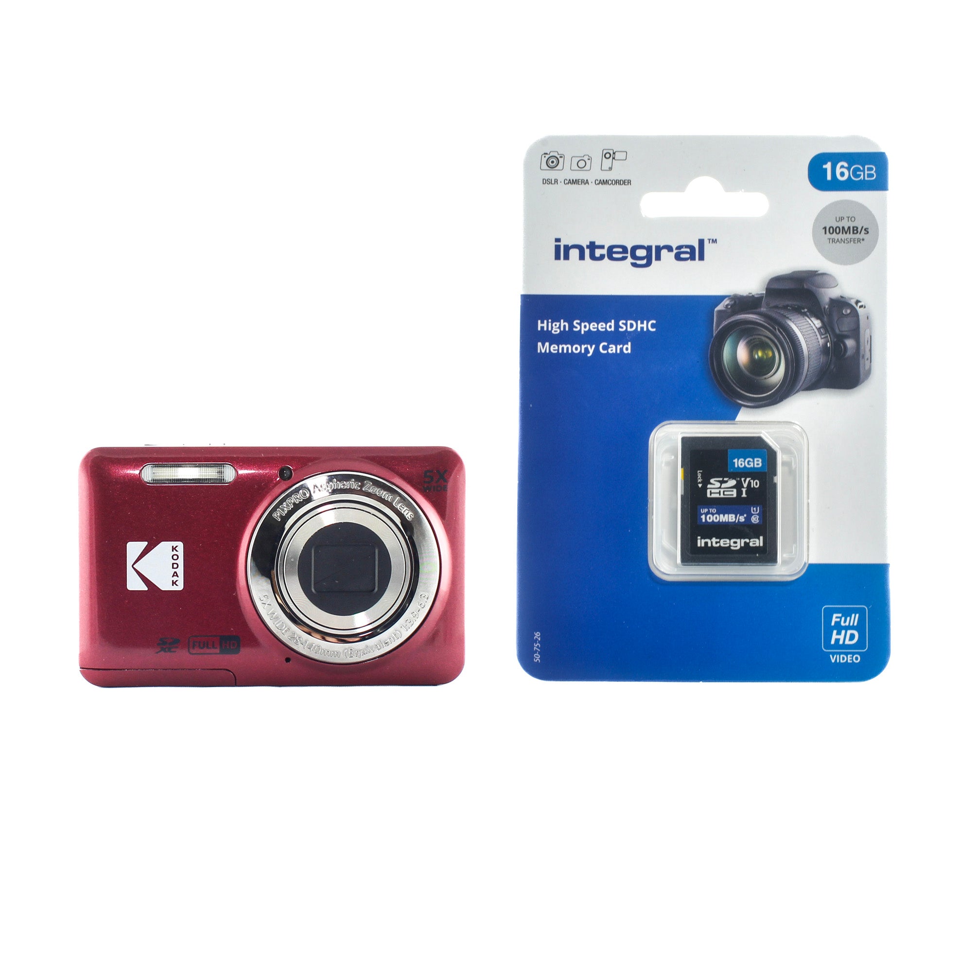 Kodak PixPro FZ55 Compact Camera 16GB SD Card