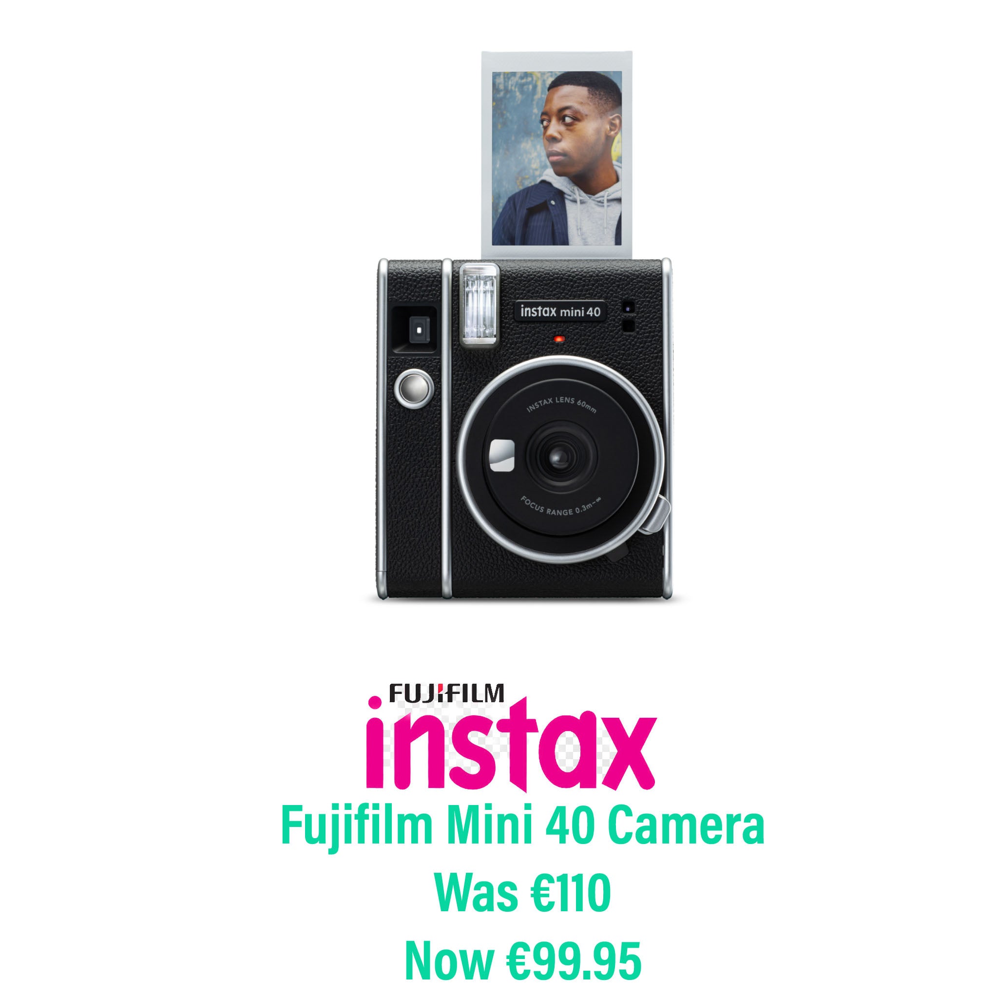Fujifilm Instax Mini 40 Instant Camera (Black)