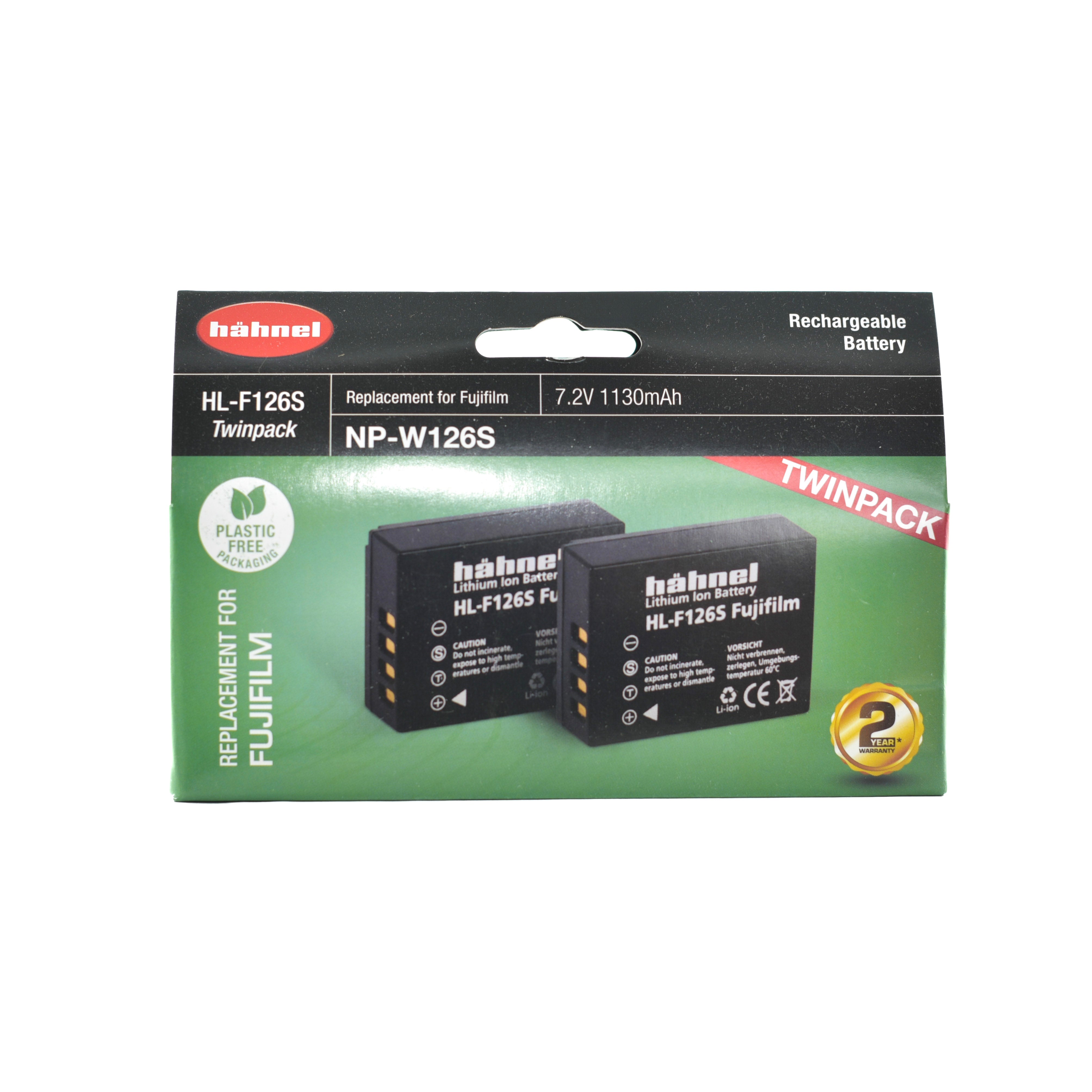 Hahnel HL-F126S (Fuji NP-W126S) Battery Twinpack