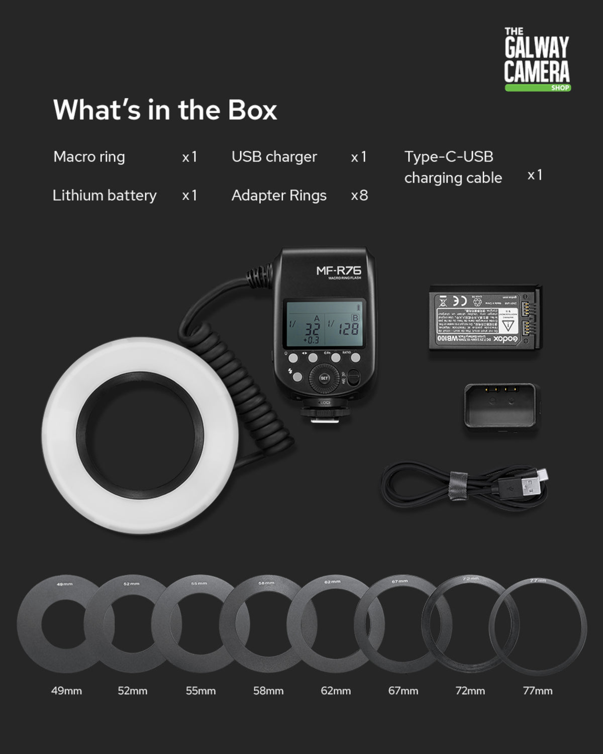 GoDox MF-R76C TTL Macro Ring Flash (Canon Compatible)
