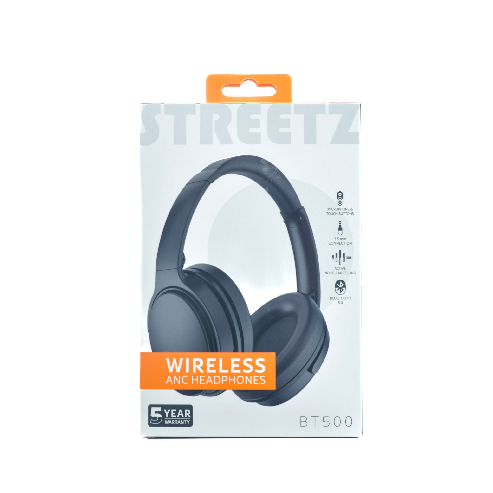 Streetz BT500 Wireless ANC Headphones (Black)