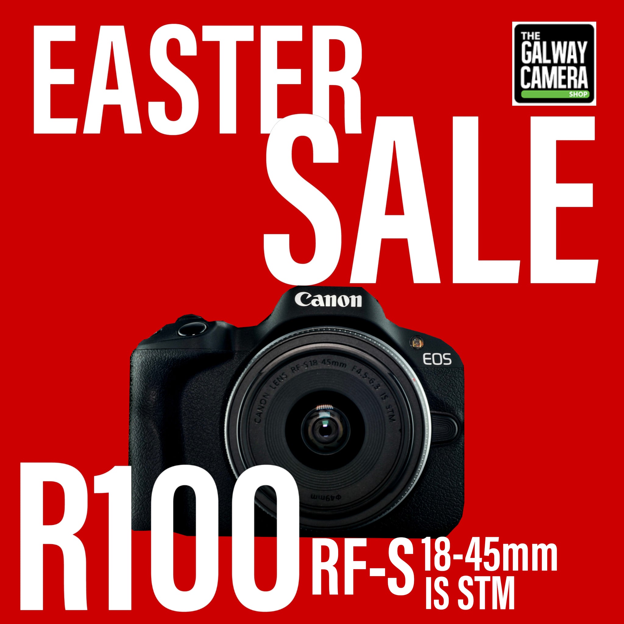 Canon OFFER: Eos R100 Mirrorless Camera & 18-45mm IS STM lens