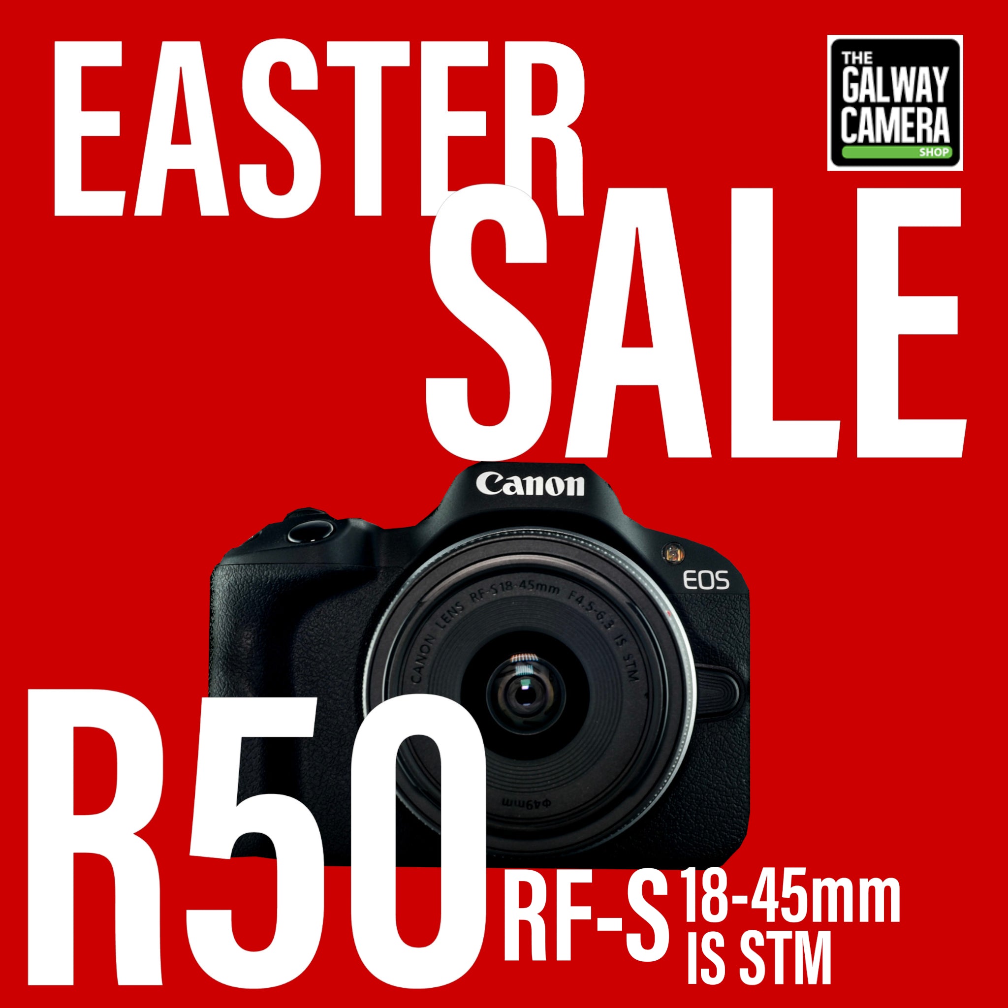Canon OFFER: Eos R50 Mirrorless Camera & 18-45mm IS STM lens