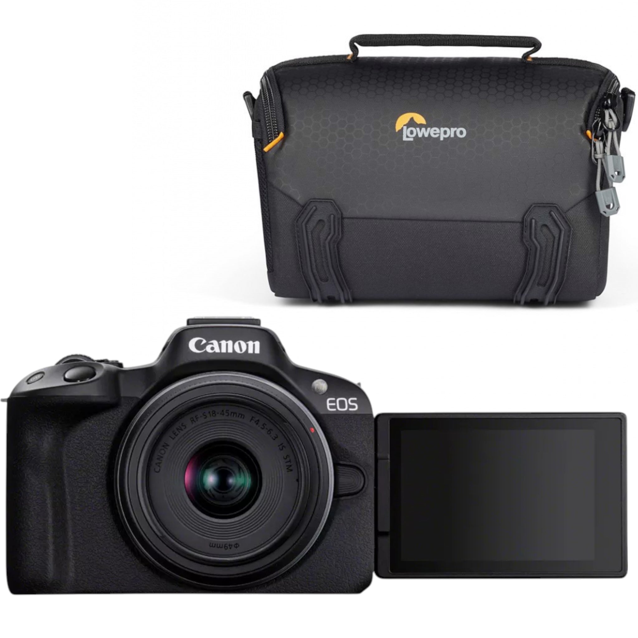 Pre-Owned Canon Eos R50 Mirrorless Camera & 18-45mm IS STM lens & Lowepro Adventura SH III Camera Bag