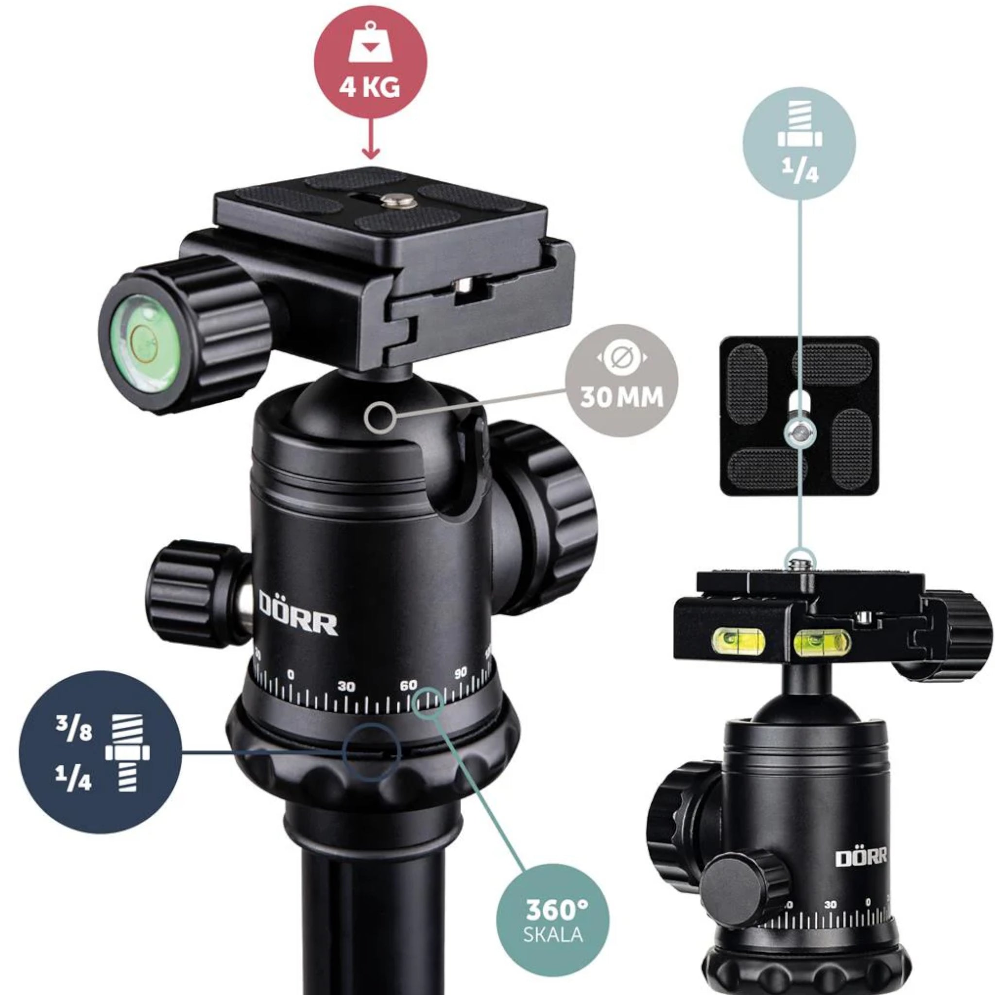 Dorr Pro Black PB-165 Tripod